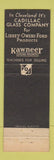 Matchbook Cover - Cadillac Glass Company Cleveland OH feature