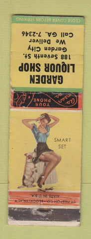 Matchbook Cover - Garden Liquor Shop Garden City NY pinup WORN