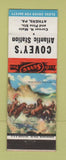 Matchbook Cover - Covey's Atlantic oil gas Athens PA