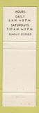Matchbook Cover - Front Street Junction train Wheaton IL