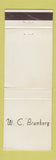 Matchbook Cover - WC Brunberg 76 Oil Gas Railroad Union Oil