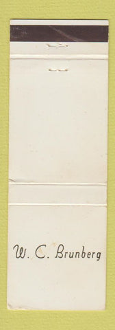 Matchbook Cover - WC Brunberg 76 Oil Gas Railroad Union Oil