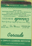 Matchbook Cover - Cascade Laundry Des Moines IA WORN 40 Strike