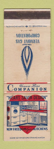 Matchbook Cover - Vermont Gas Corp VT Kitchen