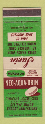 Matchbook Cover - Surin Neo Aqua Drin Throat Lozenges