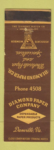 Matchbook Cover - Diamond Paper Company Danville VA WEAR