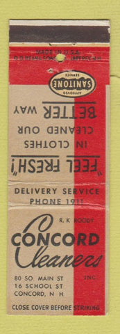 Matchbook Cover - Concord Cleaners Concord NH DD Bean
