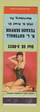 Matchbook Cover - RL Gutshall Texaco oil gas Harrisburg PA pinup