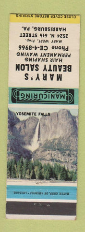 Matchbook Cover - Mary's Beauty Salon Harrisburg PA