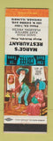 Matchbook Cover - Marge's Restaurant Chicago IL hillbilly