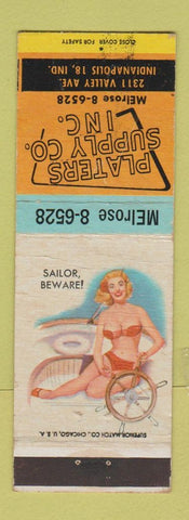 Matchbook Cover - Platers Supply Indianapolis IN pinup WEAR