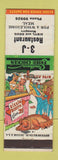 Matchbook Cover - 3J Restaurant Southern Fried Chicken hillbilly