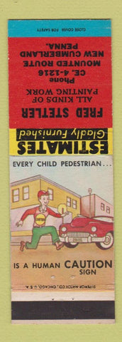 Matchbook Cover - Fred Stetler Painting New Cumberland PA