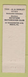 Matchbook Cover - Ottey Print Shop Media PA pinup