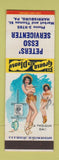 Matchbook Cover - Peters' Esso oil gas Harrisburg PA pinup