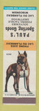 Matchbook Cover - Paul's Sporting Goods Lac Du Flambeau WI Boxer