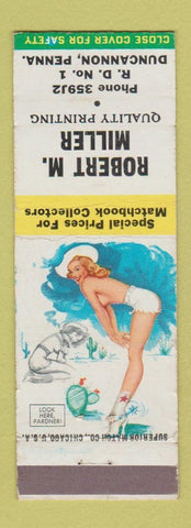 Matchbook Cover - Robert Miller Printing Duncannon PA pinup Marilyn Monroe