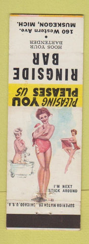 Matchbook Cover - Ringside Bar Muskegon MI pinup