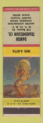 Matchbook Cover - Danish Transmission New York City pinup