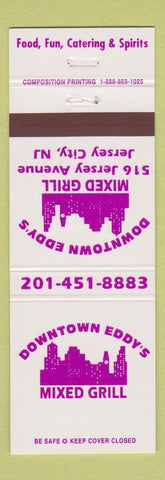 Matchbook Cover - Downtown Eddy's Mixed Grill Jersey City NJ