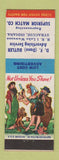 Matchbook Cover - Superior Match DF Dane Butler Syracuse IN hillbilly