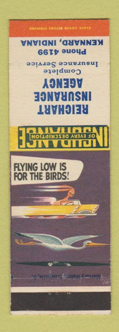 Matchbook Cover - Reichart Insurance Agency Kennard IN low phone #