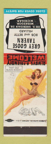 Matchbook Cover - Grey Goose Tavern Muskegon MI pinup