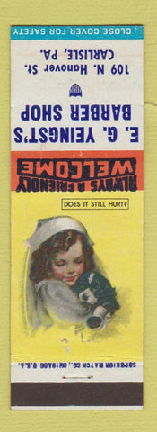 Matchbook Cover - EG Yeingst's Barber Shop Carlisle PA