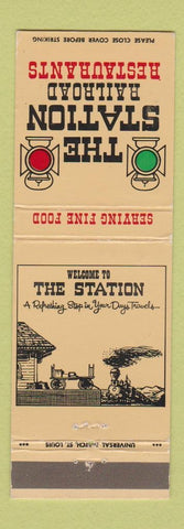 Matchbook Cover - Station Railroad Restaurants St Louis MO