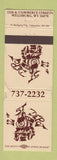 Matchbook Cover - 12th St Depot Wellsburg WV WORN