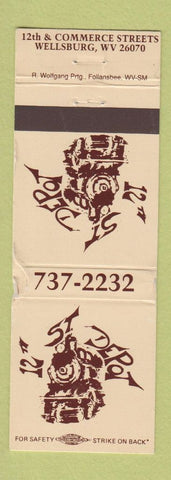 Matchbook Cover - 12th St Depot Wellsburg WV WORN