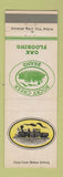 Matchbook Cover - Rocky Creek Brand Oak Flooring train Champan AL Marion IN