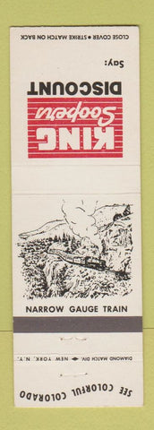 Matchbook Cover - King Soopers Grocery Stores Colorado Narrow Gauge Train