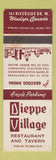 Matchbook Cover - Dieppe Village Restaurant Tavern Windsor ON