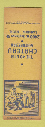 Matchbook Cover - 40 Et Chateau Lansing MI train SAMPLE