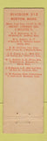 Matchbook Cover Brotherhood of Locomotive Engineers Union Boston MA Trains WEAR