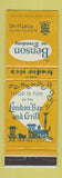 Matchbook Cover - Benson Hotel Portland OR London Bar and Grill