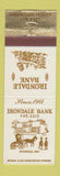 Matchbook Cover - Irondale Bank Springotwn MO