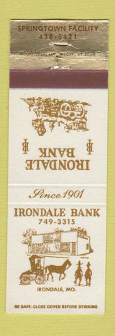 Matchbook Cover - Irondale Bank Springotwn MO