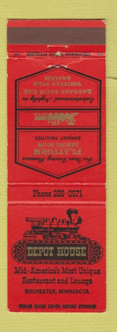 Matchbook Cover - Depot House Rochester MN restaurant train