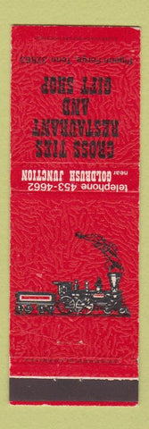 Matchbook Cover - Cross Ties Restaurant Gift Shop Pigeon Forge TN train