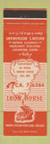 Matchbook Cover - Iron Horse Restaurant Portland OR train