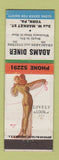 Matchbook Cover - Adams Diner York PA pinup