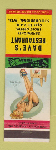Matchbook Cover - Dave's Restaurant Stockbridge WI pinup