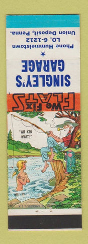 Matchbook Cover - Singley's Garage Union Deposit PA hillbilly