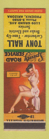 Matchbook Cover - Tony Hall Auto Service Phoenix AZ pinup