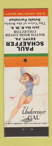 Matchbook Cover - Paul Schaeffer Match Collector Egypt PA pinup
