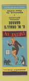 Matchbook Cover - CM Crall's Garage Rockville PA pinup