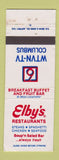 Matchbook Cover - Elby's Restaurants WTVN TV Columbus OH WEAR