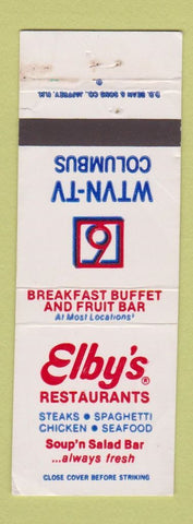 Matchbook Cover - Elby's Restaurants WTVN TV Columbus OH WEAR